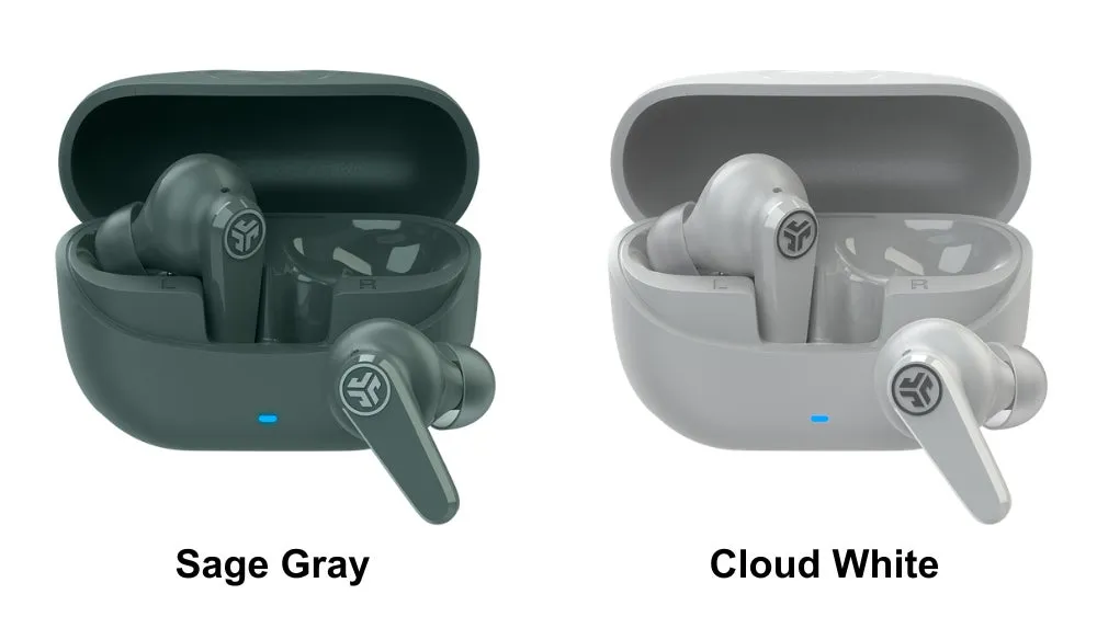 Go Pods ANC Sage Gray and Cloud White