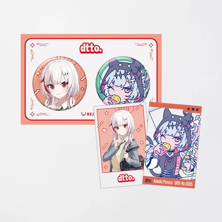 dtto. チェキ風カード&缶バッジセット