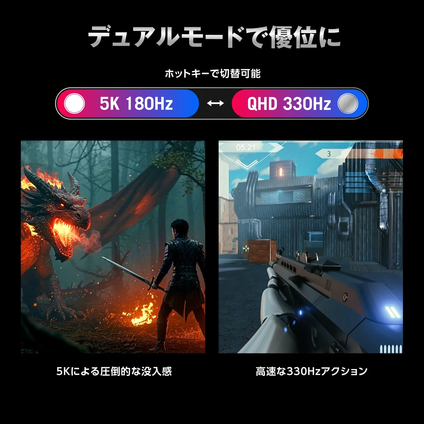 デュアルモードで優位に