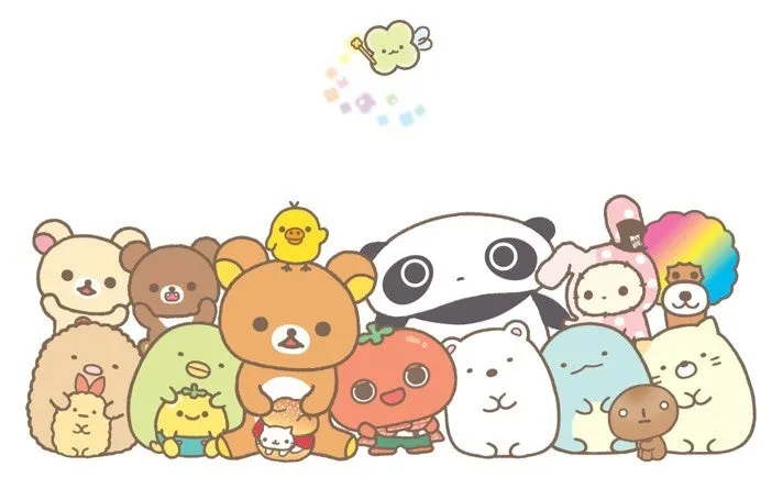 リラックマとその仲間たちのイラスト