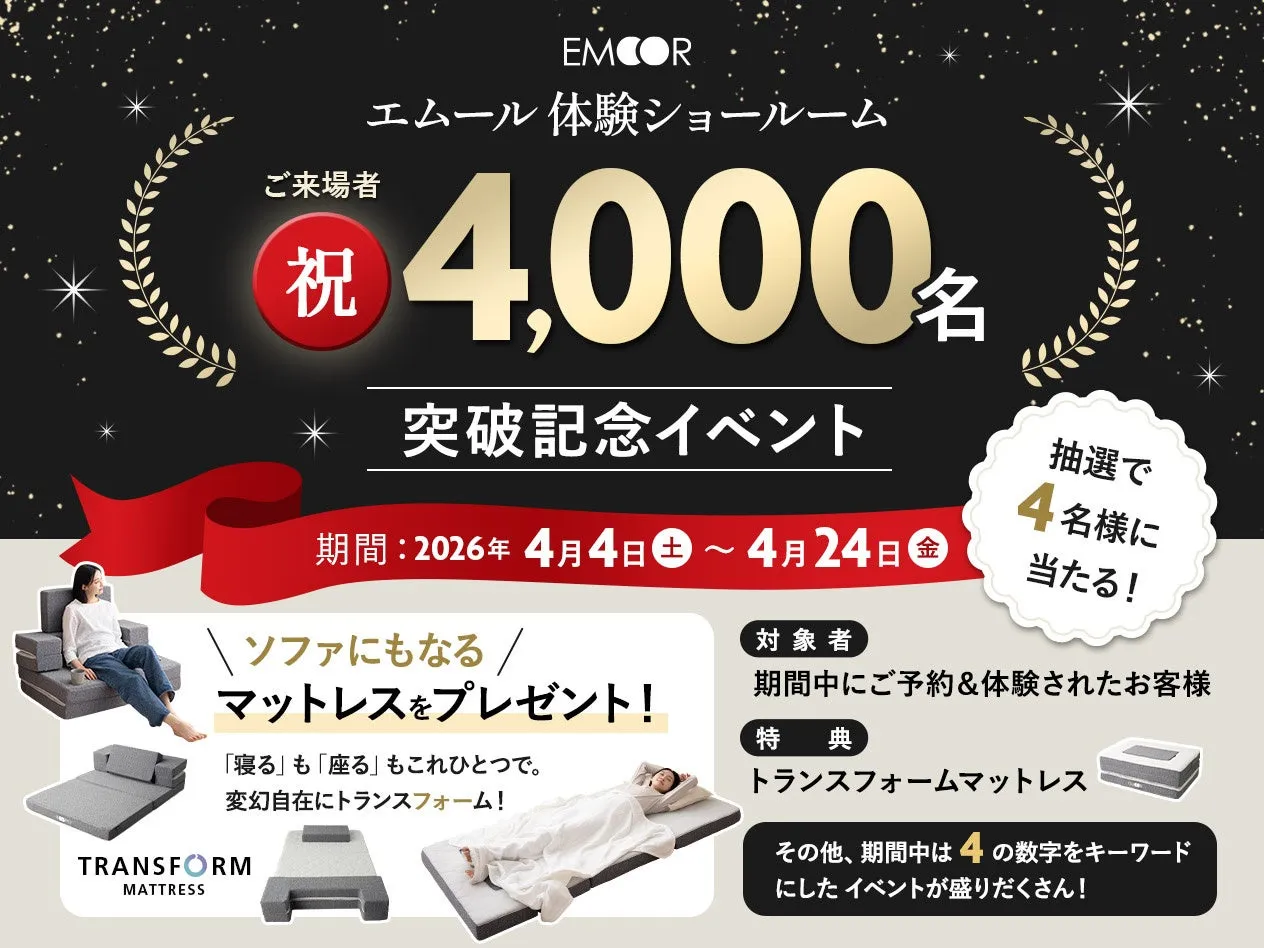 ショールーム4000名突破記念イベント告知