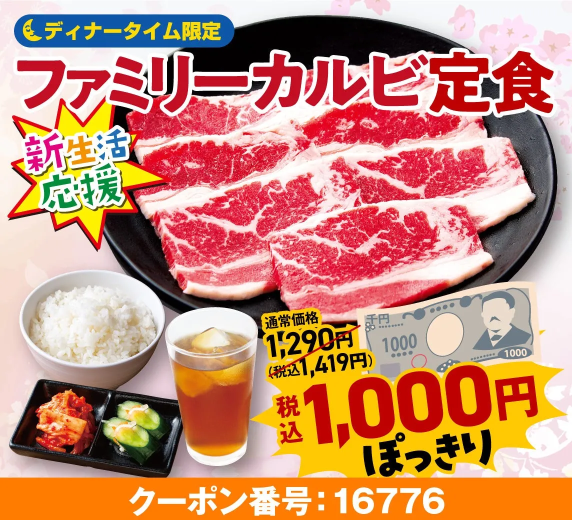 ファミリーカルビ定食のプロモーション画像
