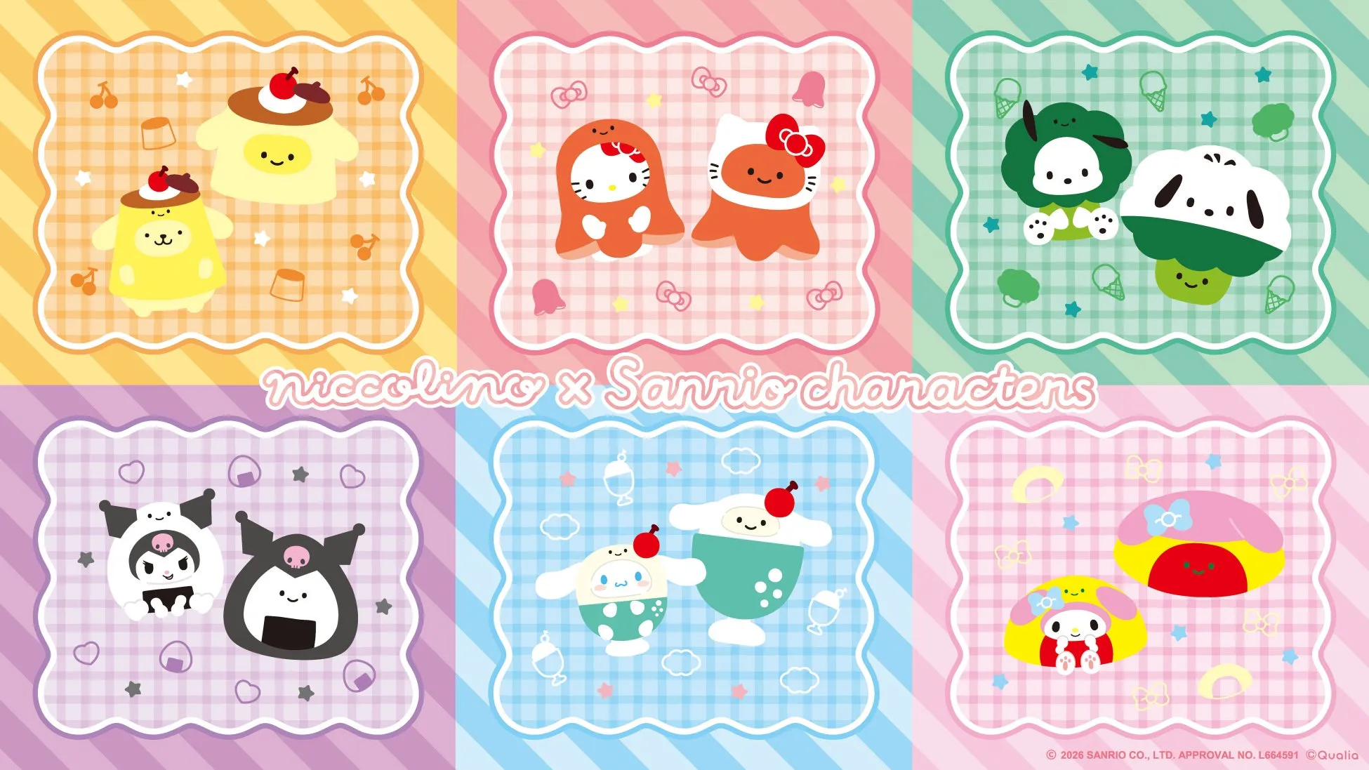 Niccolino x Sanrio charactens