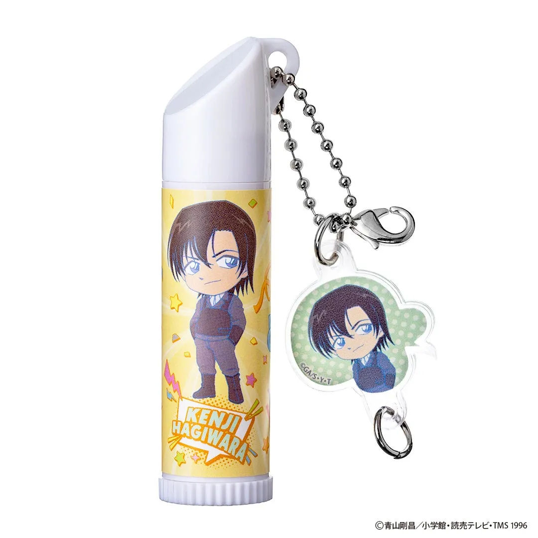萩原研二のキャラクターが描かれたリップクリームとアクリルキーホルダーのセットです。