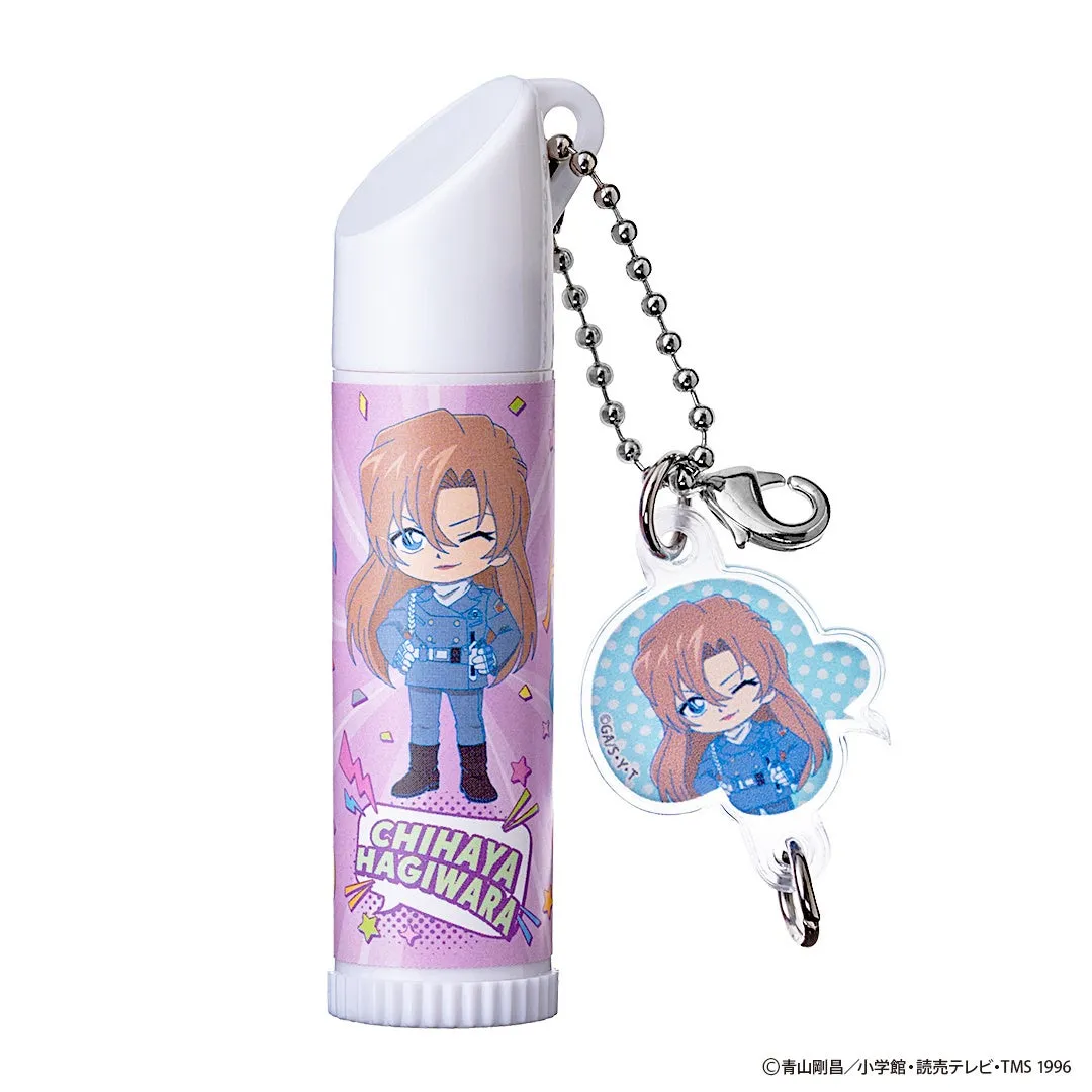 萩原千速のイラストが描かれたリップクリームとキーホルダーのセット。