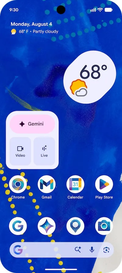Androidスマートフォンのホーム画面のスクリーンショット。