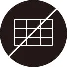 テーブル禁止マークの画像