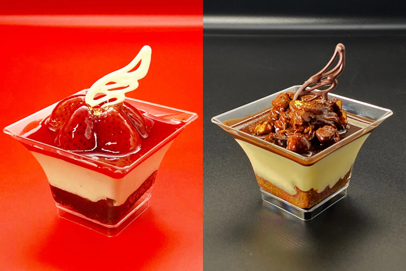 2種類のデザートの画像