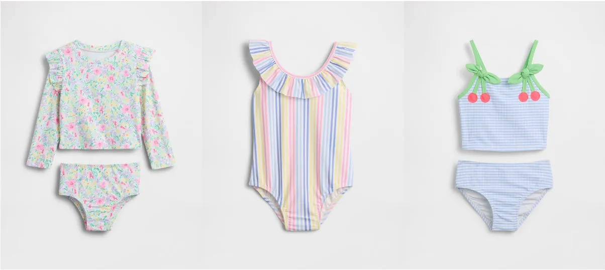 チェリーとワンピースのトドラーガールズ水着