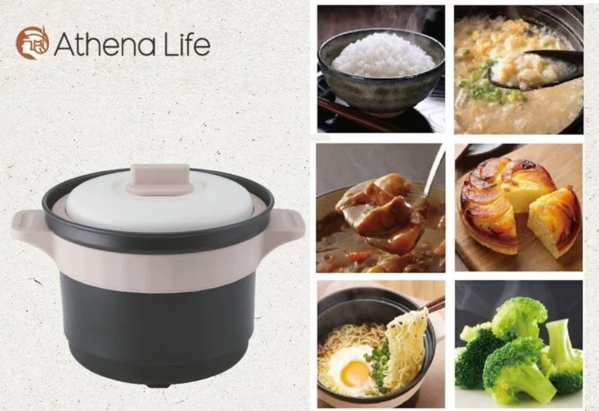 Athena Lifeの調理鍋と、それを使って調理された料理