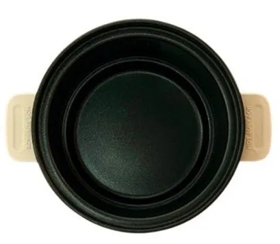 上から見た黒い鍋