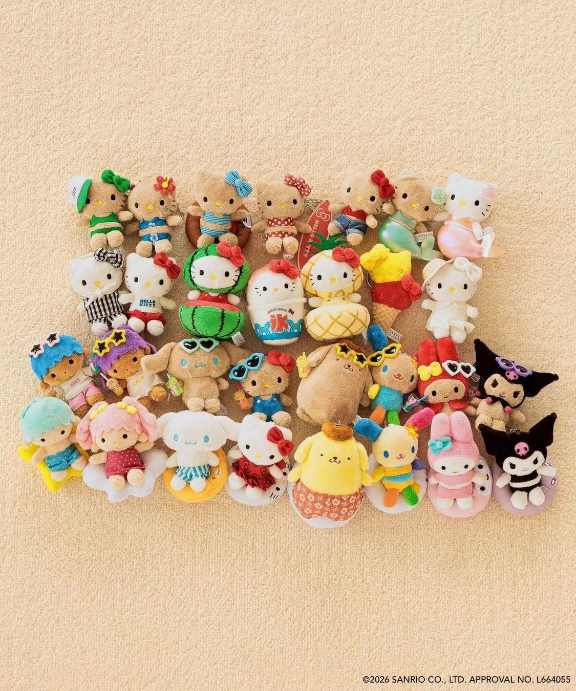 サンリオキャラクターのぬいぐるみコレクション