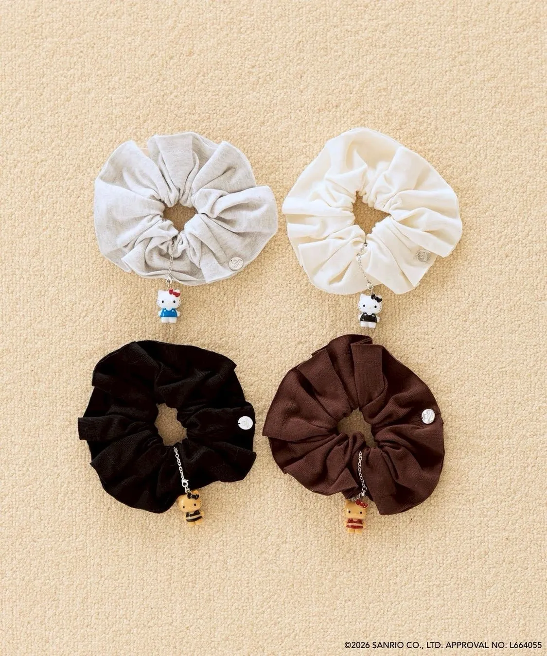 4つのシュシュが並んだ写真