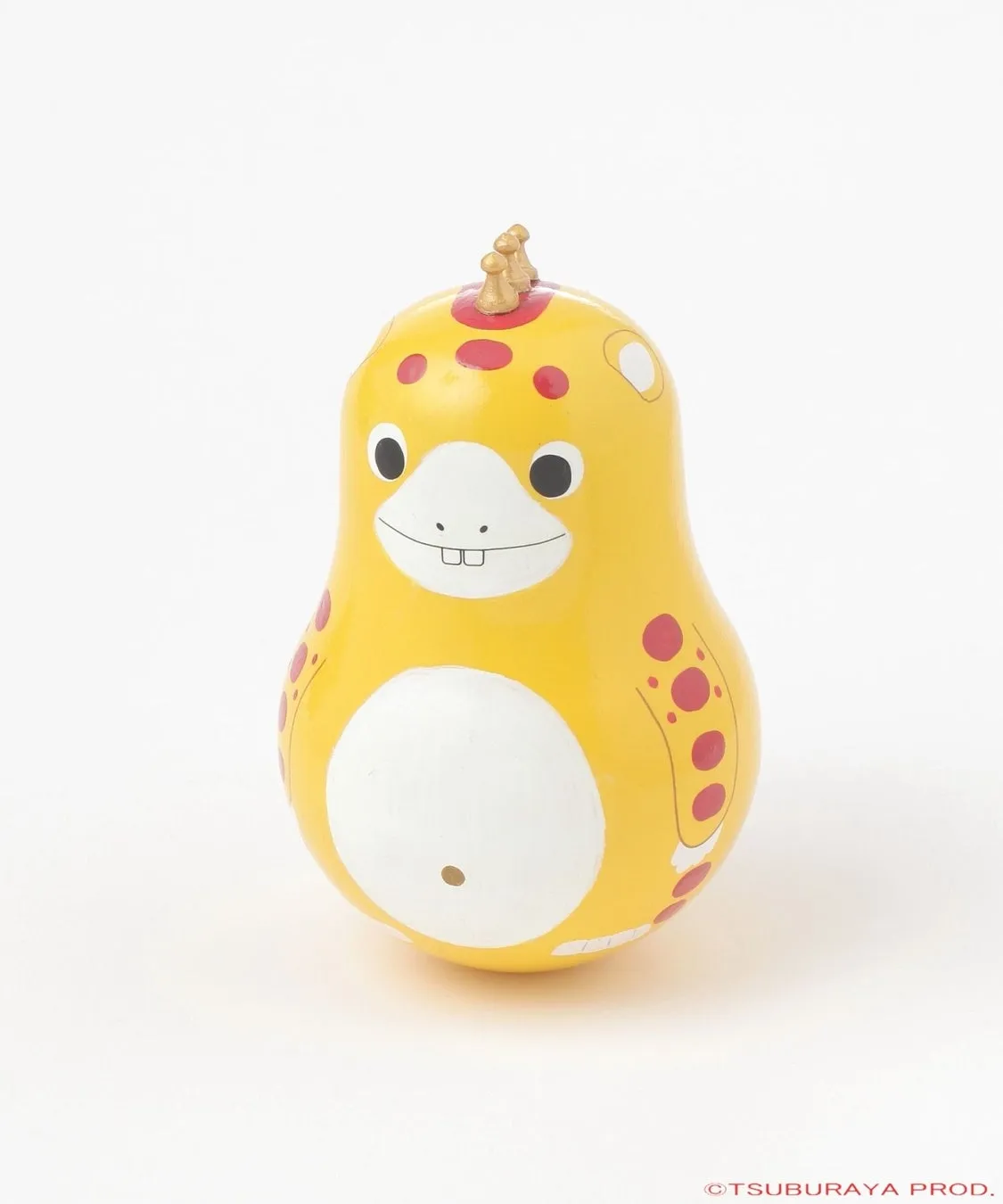黄色いダルマのような形をしたキャラクターの置物
