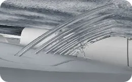 水が流れ落ちる様子を描いた抽象的な画像。