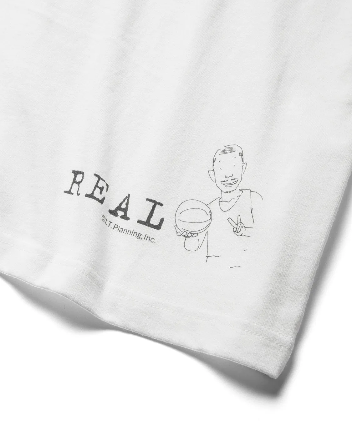 白いTシャツREALバスケ