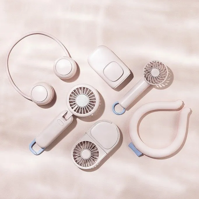 白とピンクの扇風機