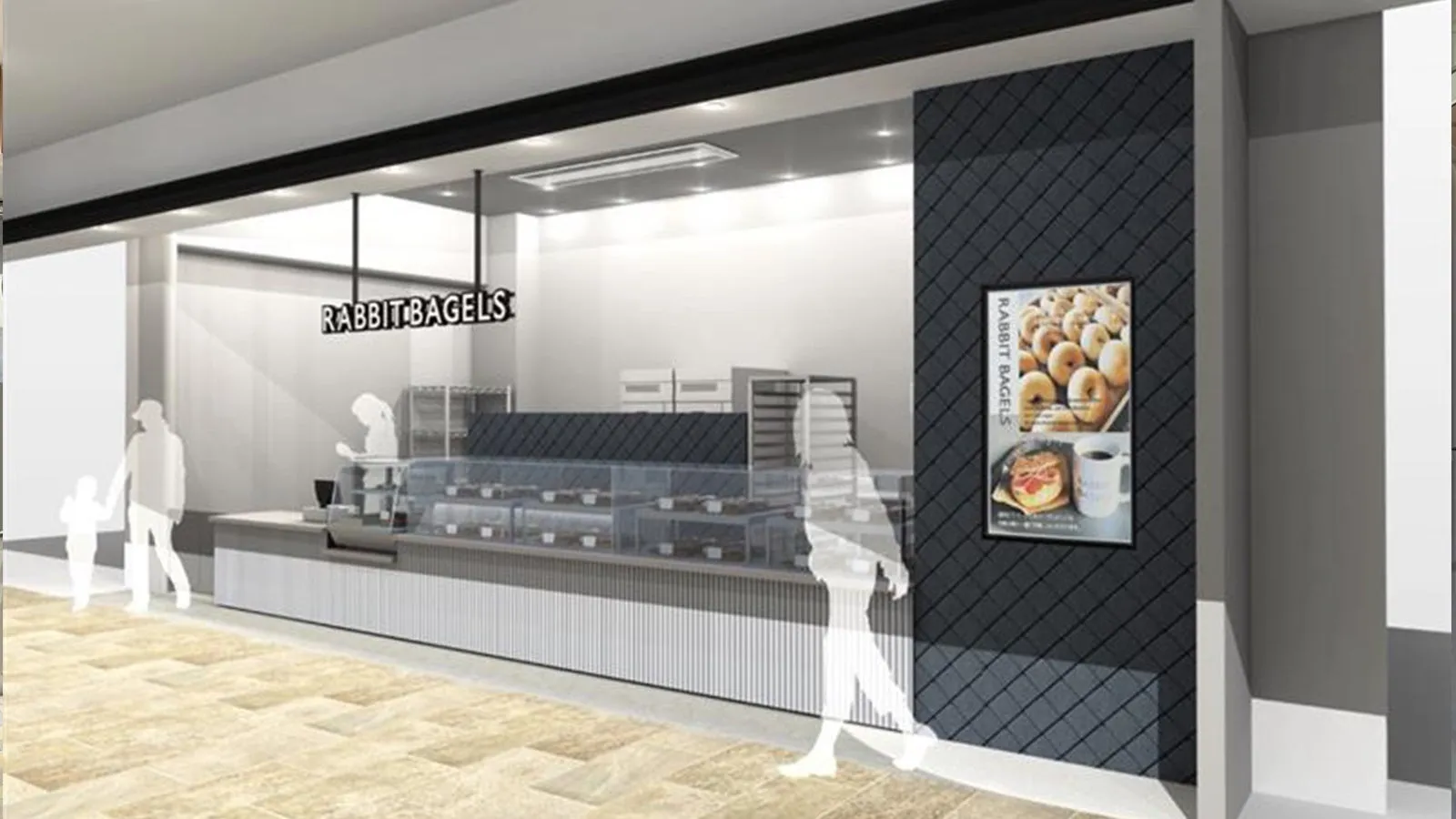 RABBIT BAGELSの店内