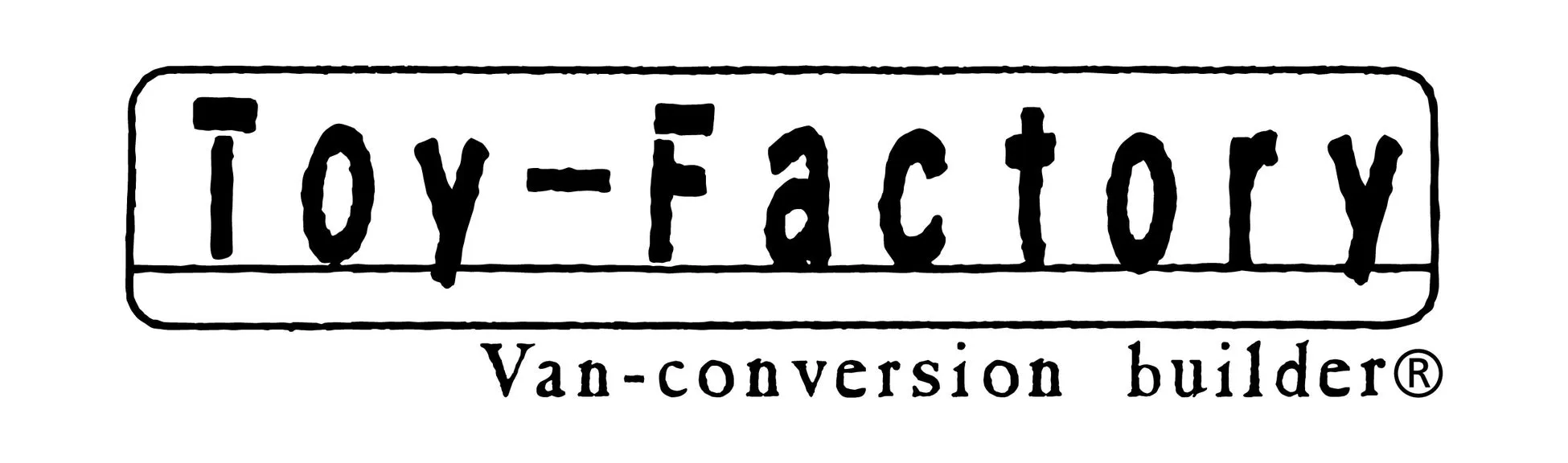 トイファクトリーの白黒ロゴ