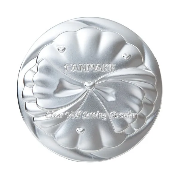 CANMAKEのクリアベールセッティングパウダーのパッケージのクローズアップ画像。