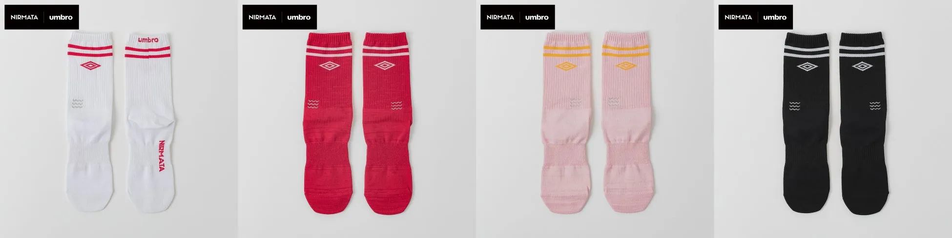 波刺繍 クルー丈 4色