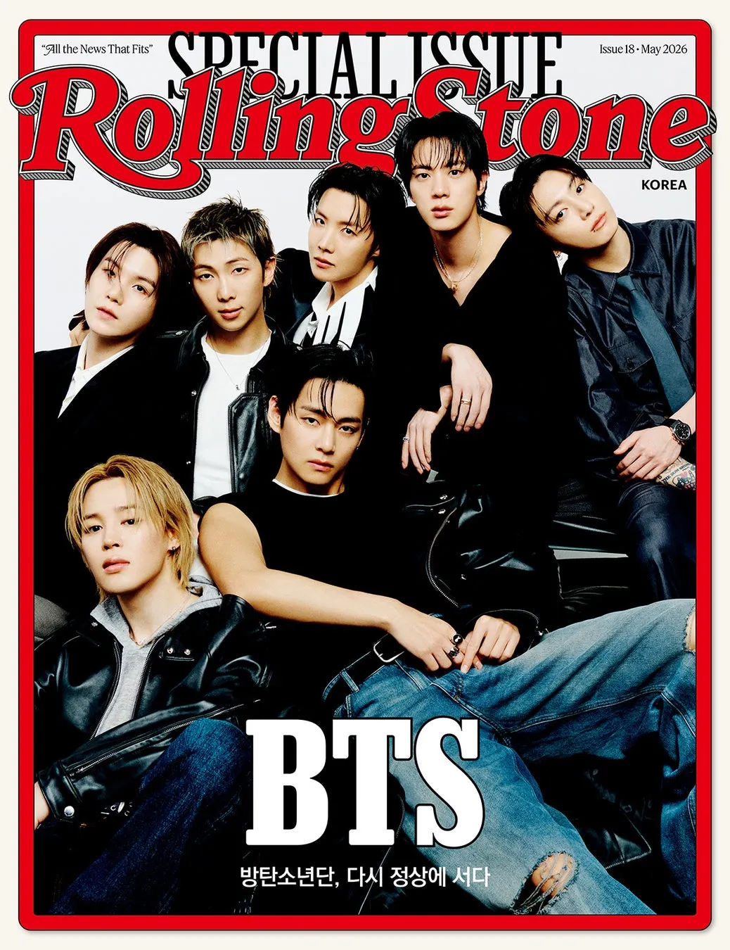 Rolling Stone誌の表紙に写るBTSのメンバー