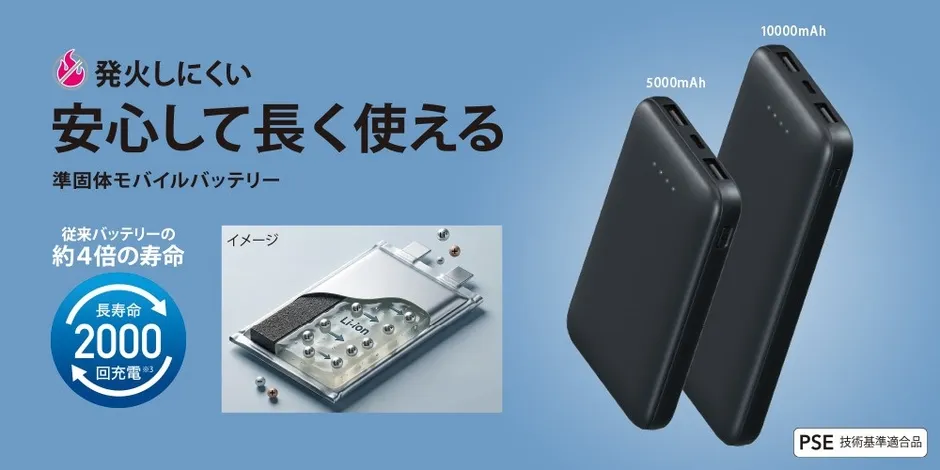 【寿命4倍】あなたのモバイルバッテリー、まだ「液体」ですか？PGA準固体バッテリーが変える常識