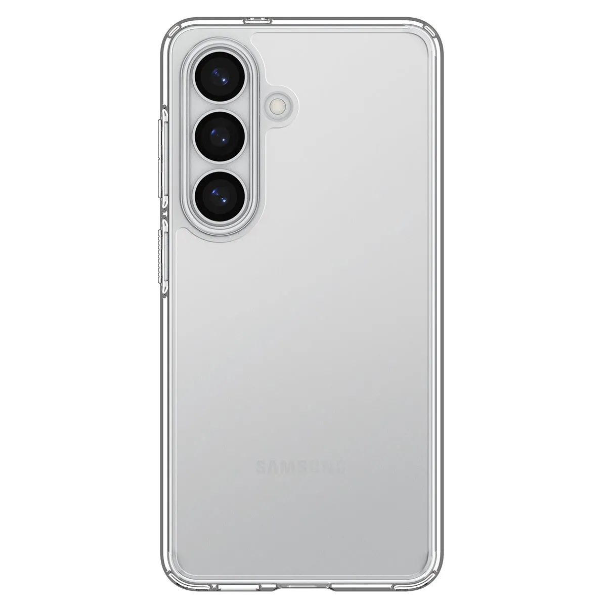 透明のスマートフォンケースに入ったSamsungスマートフォン