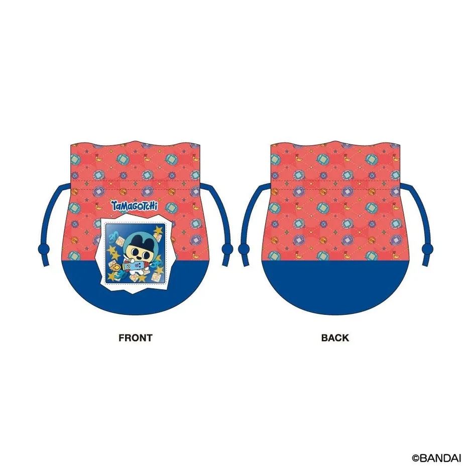 たまごっちのキャラクターが描かれたシャカシャカ巾着袋