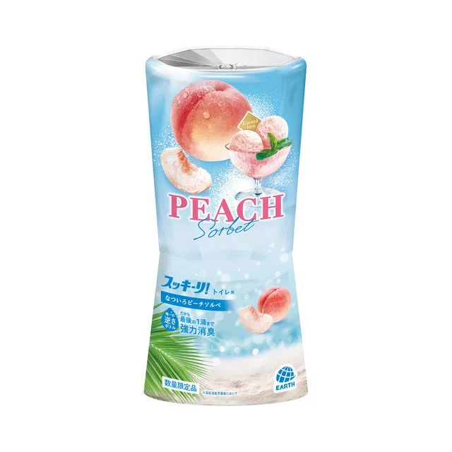 PEACH Sorbet スッキーリ!トイレ なついろピーチソルベ 最後の1滴まで 強力消臭 数量限定品 EARTH