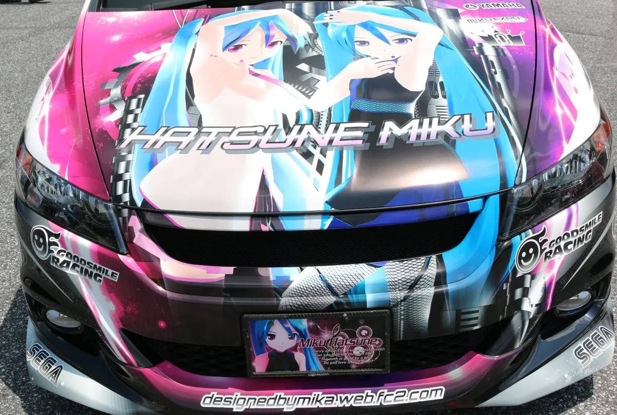 初音ミクの痛車ボンネット