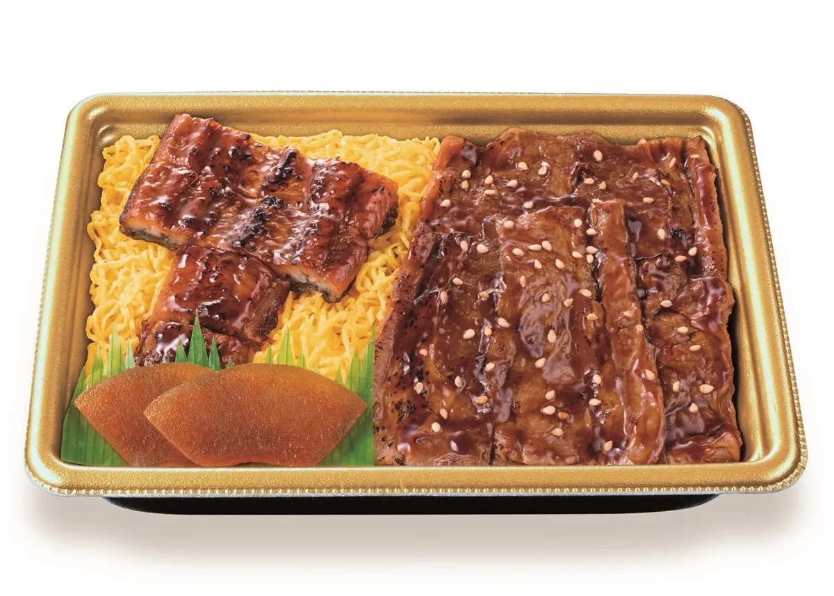 うなぎ蒲焼と牛焼肉重