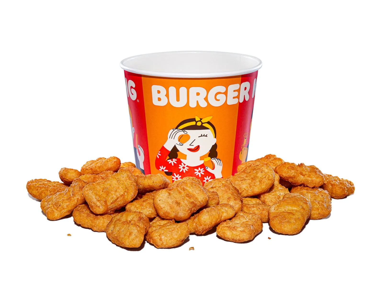 チキンナゲットと、G BURGERのロゴが入った容器の画像。