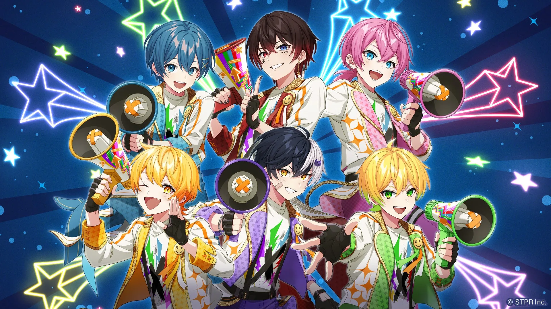 AMPTAKxCOLORSメンバー全員のイラスト