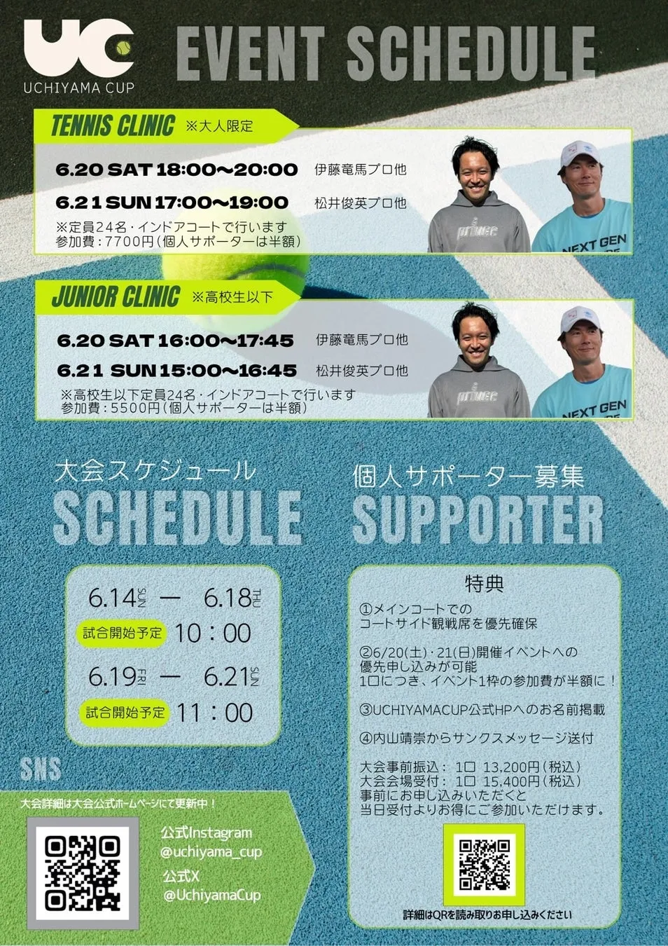 内山プロのテニス写真
