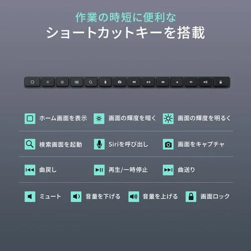 Type-C充電とショートカットキー
