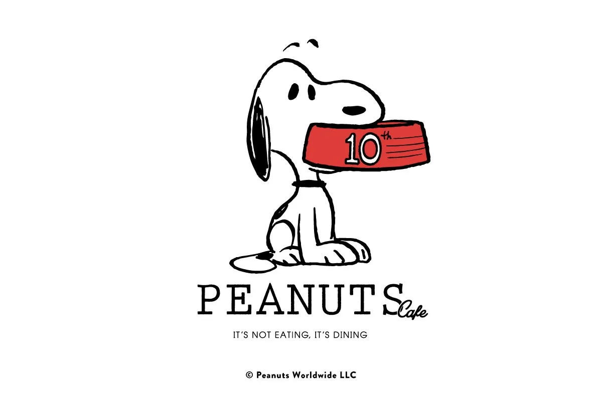 PEANUTS Cafe 10周年ロゴ