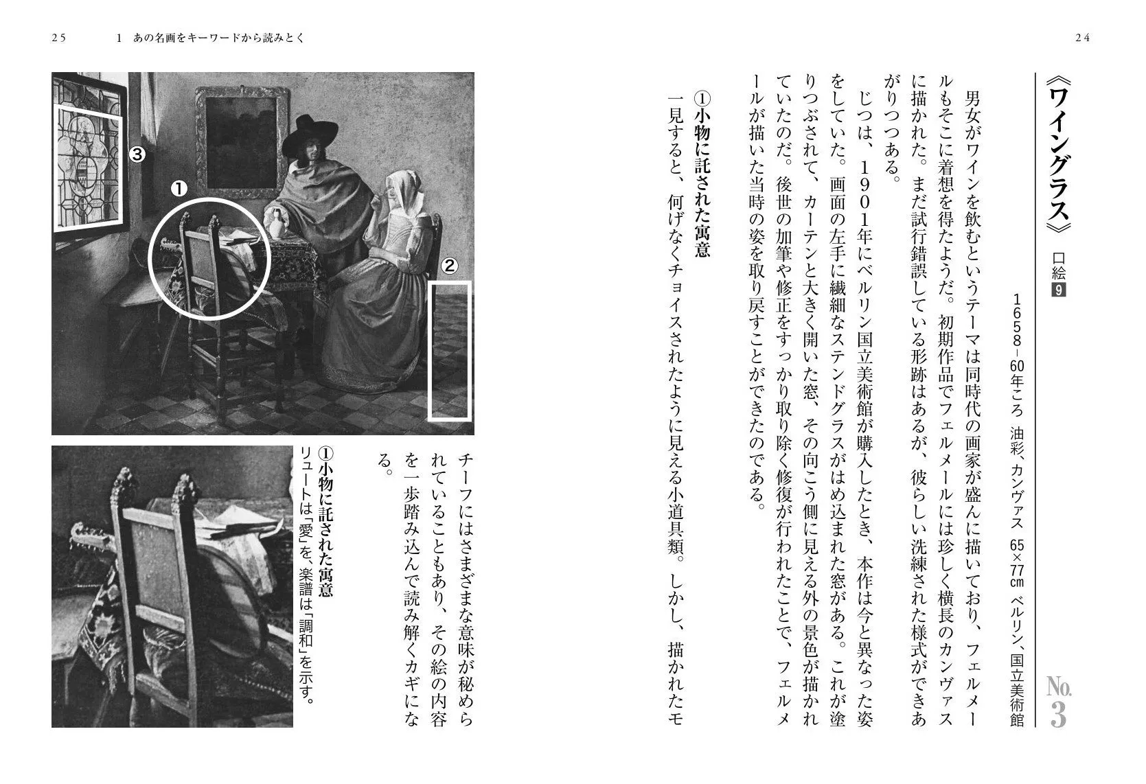 ワイングラス：小物に託された寓意