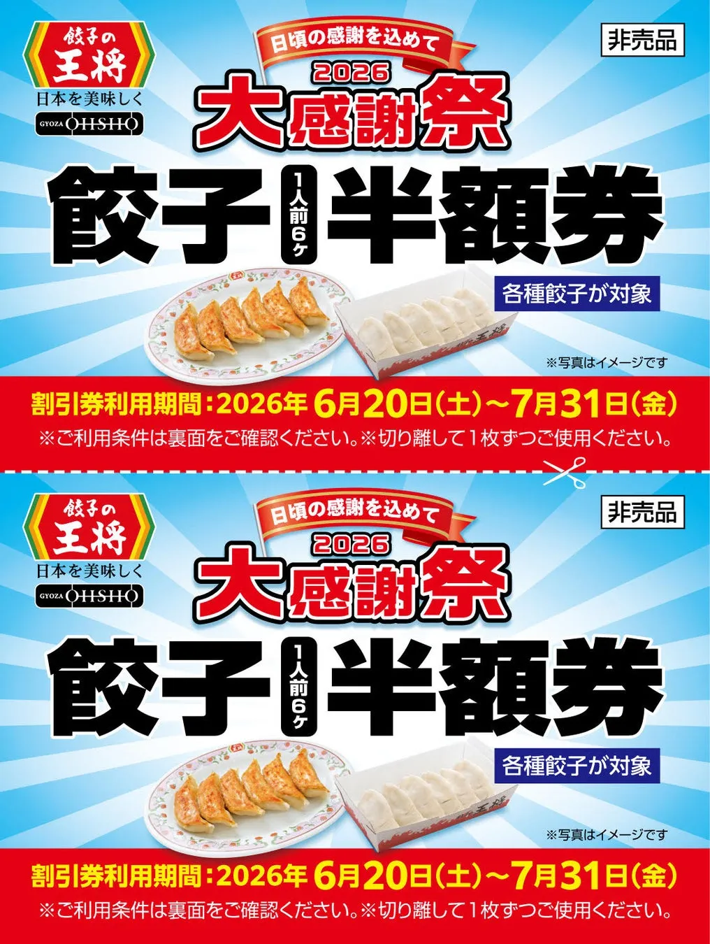 餃子半額券の詳細画像