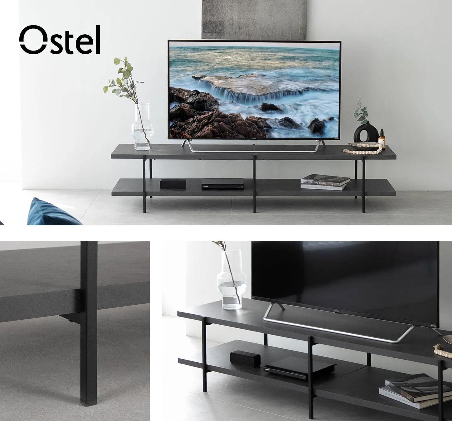 オープンラック型テレビボード Ostel全体像