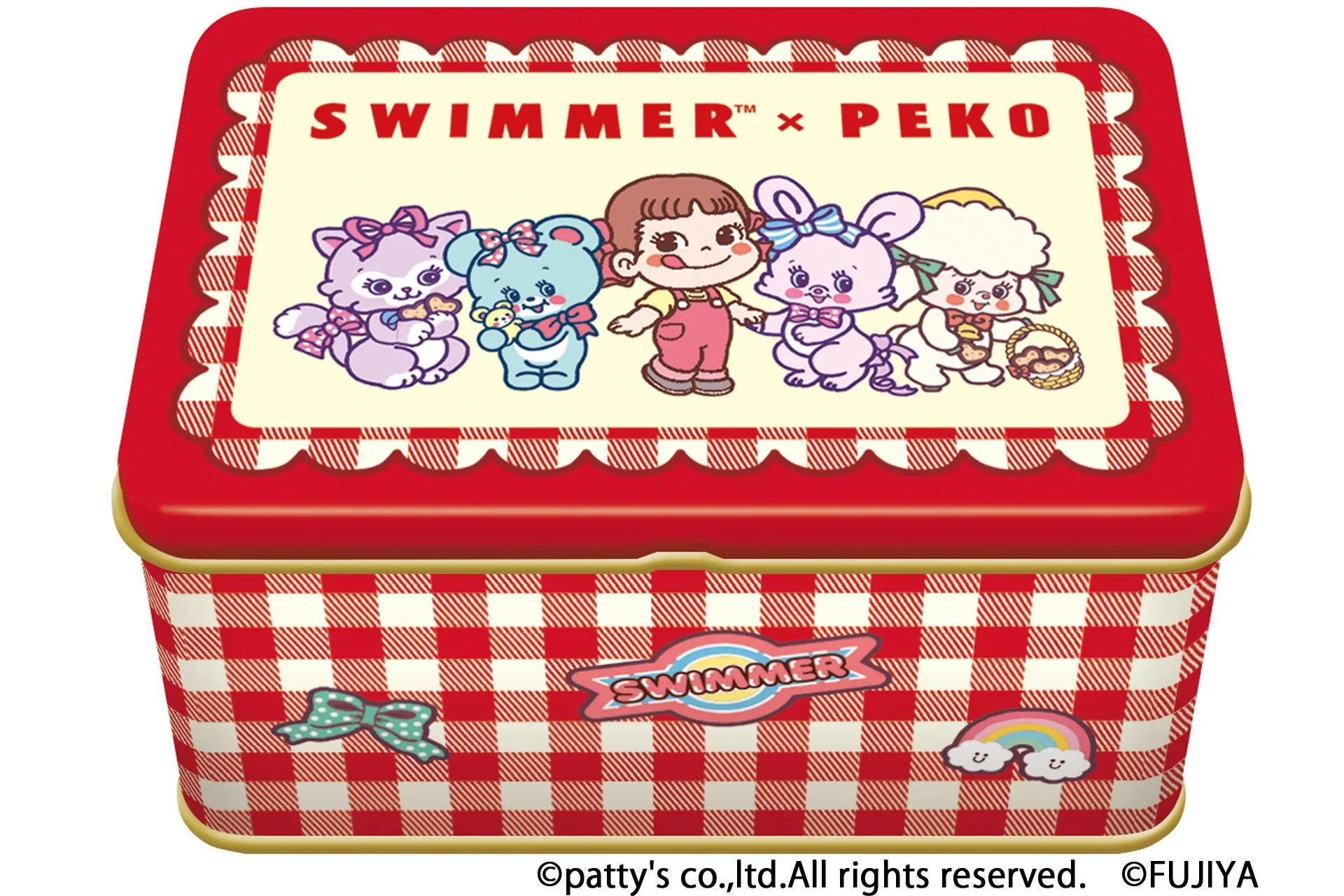 SWIMMER×PEKOコラボハートクッキー缶