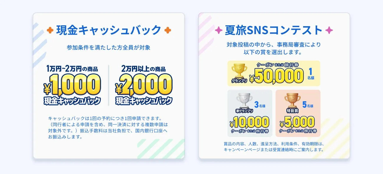 キャンペーン特典詳細