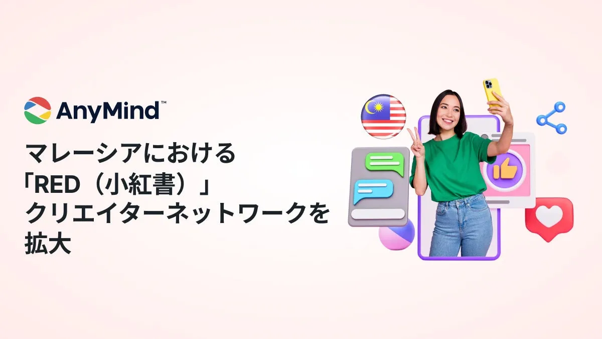 【AnyMindが革新】マレーシアREDで売上UP!400名超クリエイター活用戦略