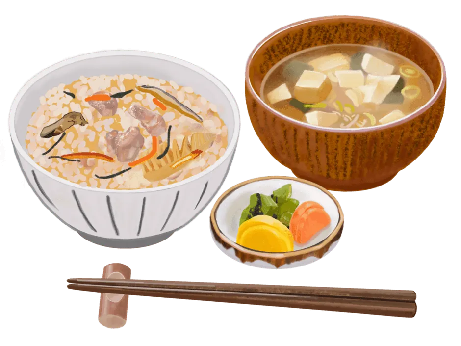 炊き込みご飯の完成イメージ