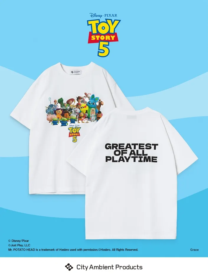 バズ・ライトイヤーの顔がデザインされたTシャツ