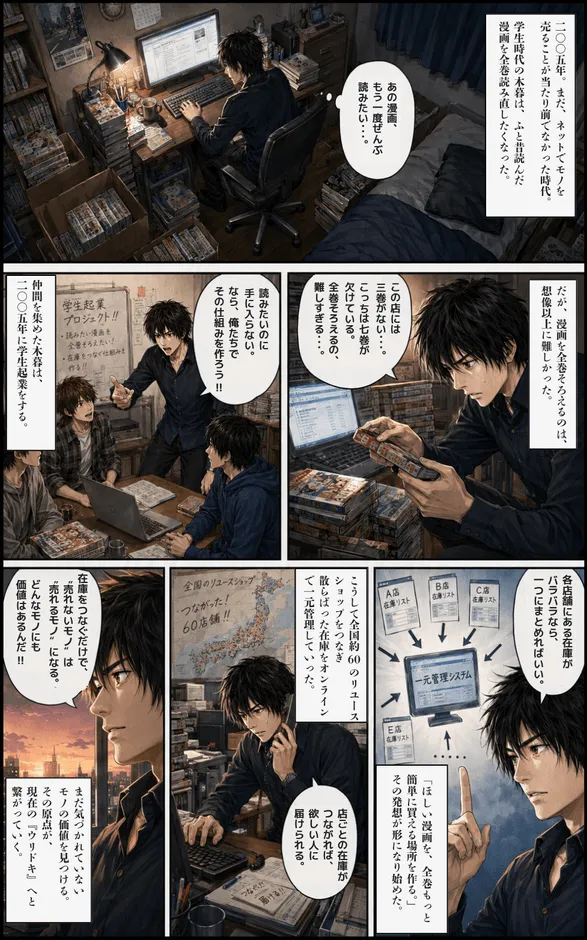 ウリドキ企業理解漫画の一部