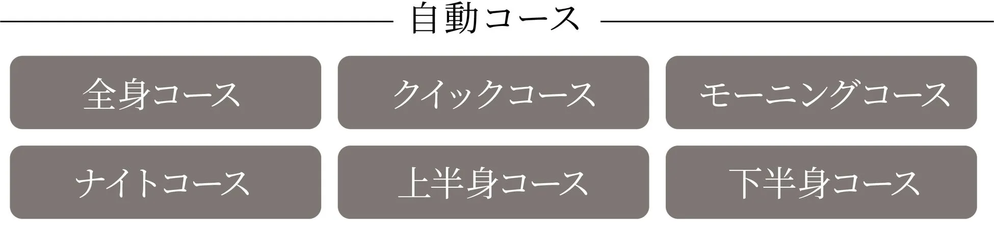 多彩な自動コース