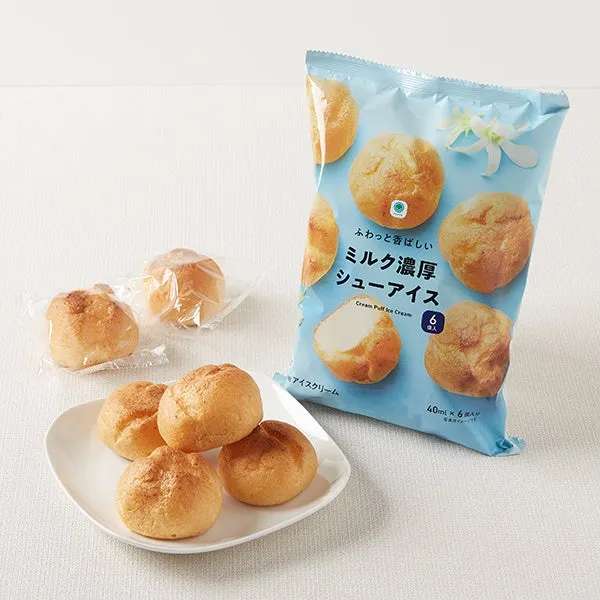 ふわっと香ばしいミルク濃厚シューアイス 6個入商品画像