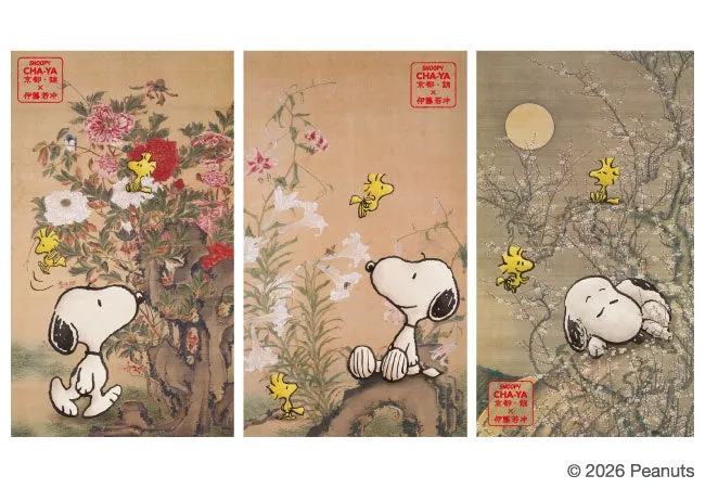 伊藤若冲×SNOOPY茶屋コラボ商品の集合画像