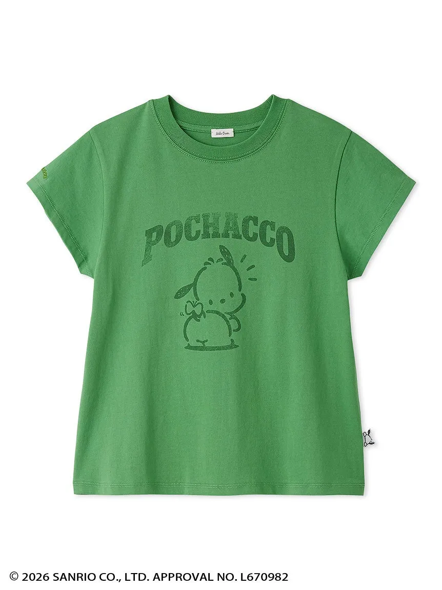 【ポチャッコ】カレッジプリントコンパクトTシャツ GRN